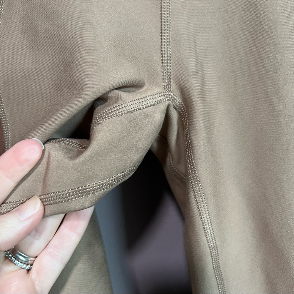 YPB Brown and Tan Colorblock Leggings - Picture 5 of 7